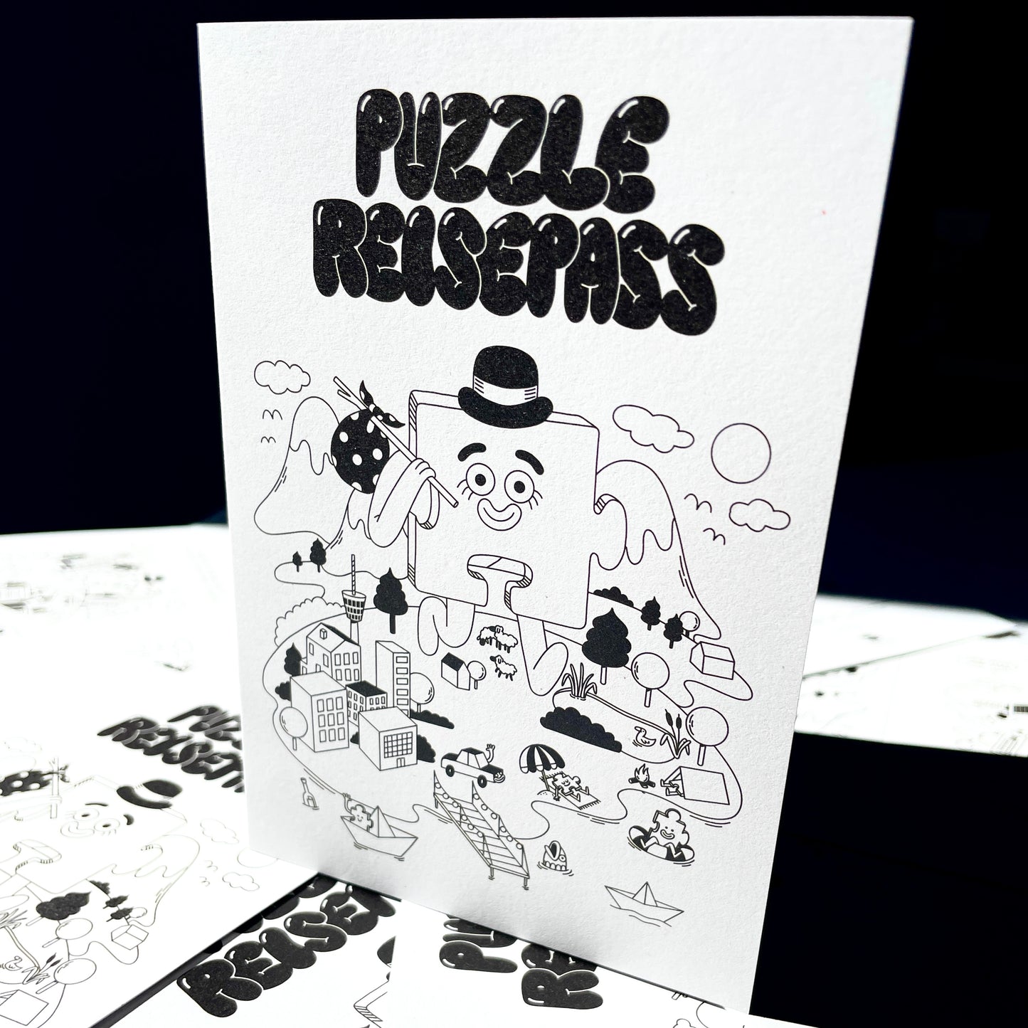 Der Puzzle Reisepass zum Ausmalen